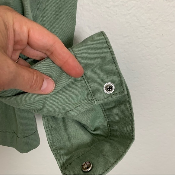 Oshkosh Girls Size 14 Button Front Shirt Shacket Jacket Embroidered Butterfly - Picture 7 of 12